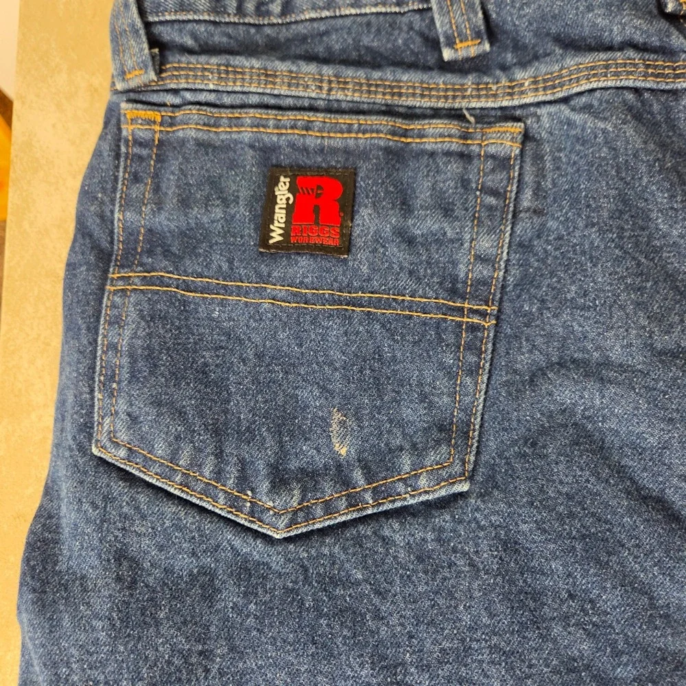 Wrangler‎ Riggs Workwear Mens Thinsulate Lined Jeans 38x30 Blue Denim 103W055TH